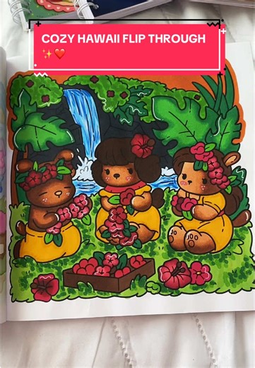 Cozy Hawaii Coloring Book Flip Through