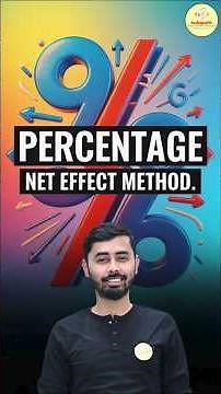Percentage ( Net effect method ) by Nirmal sir