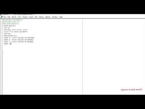 example of switch statement on c++ students marks example