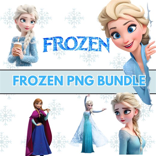 Frozen PNG Cliparts Bundle, Frozen PNG Cartoon Cliparts for Sublimation, Frozen Movie Themed Clip Arts Collection for Christmas Party PNG - Etsy