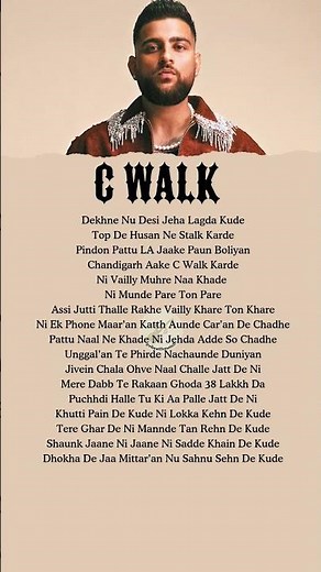 C Walk - Karan Aujla Song Lyrics 🔥 #cwalk #karanaujla #lyrics #new #song #shorts