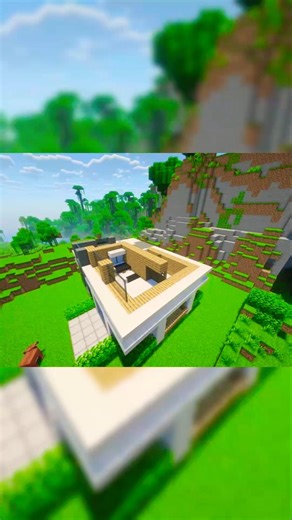 Minecraft: Hidden Modern Villa 🌿🏠 #minecraft #shorts #minecraftbuilds