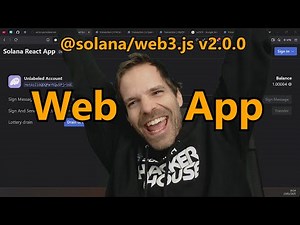 Buinding a React App with the new Web3.js [Solana Tutorial] - Jan 13th '25