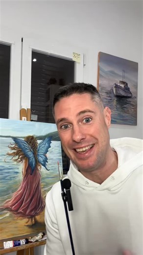 Aquí te explico cómo voy a acabar el cuadro de la chic con alas !!! Espero terminarlo hoy , que pases un gran día #cuadro #alas #chicadellago #pintura #franaguilargrande | Francisco Aguilar Grande