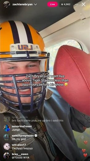 Zach Bryan reporting live from Baton Rouge 🤣 #ZachBryan