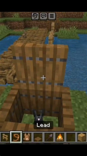 Minecraft rope bridge tutorial #minecraft