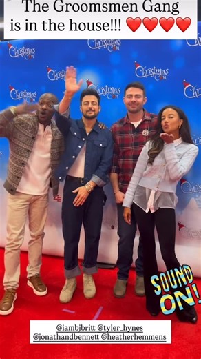 Ashley Regena on Instagram: "Shenanigans from Day 1 of Christmas Con NJ is well on their way 😂 When the Groomsmen comes together you just never know what is going to happen 🤷🏻‍♀️😂 Hynies could Ty get anymore adorable I mean come on 🥰😍. Glad to see Ty enjoying his friends 🤪😂😏😍 These shenanigans made my day 💖✨ 🎥 That’s 4 Entertainment @tyler_hynes @iambjbritt @heatherhemmens @jonathandbennett #tylerhynes #hynies #jonathanbennett"