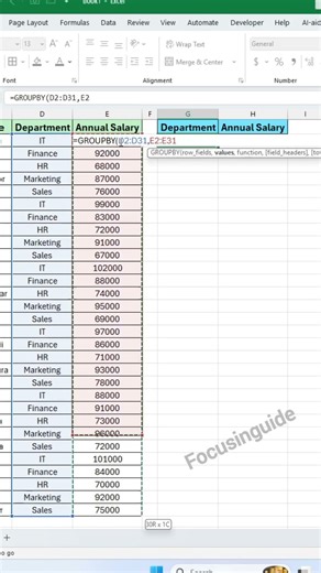 Don't use Pivot Table in Excel! ‼️ Use this Amazing Function Instead! 🤯 #pivottable #focusinguide