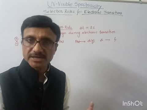 UV-Visible Spectroscopy: Selection rules for electronic transitions