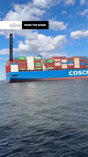 27K views · 231 reactions | Staten Island Ferry riders got a rare, up-close glimpse of a massive container ship on Sunday afternoon. Read more here: https://l.silive.com/do0gvv | Staten Island Advance | Facebook