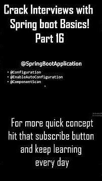 What is @SpringBootApplication in Spring Boot? | Spring Boot Annotation Explained #shorts