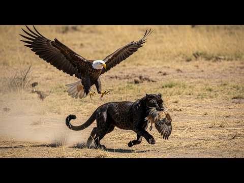 Un polluelo de águila es salvado de las garras de un jaguar — Un momento de esperanza en la naturale