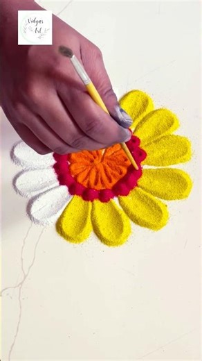 || Simple Rangoli || || Satisfying || #amairagurjar #trendingrangoli #viralrangoli #shortsfeed