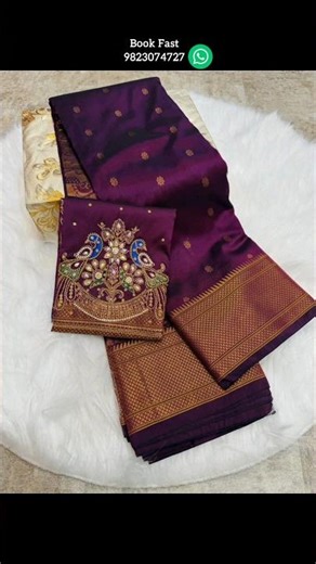 Saloni Kalanjali Paithani With Siroski Work Blouse All Colors 😍 #kalanjalipaithani #siroski #blouse