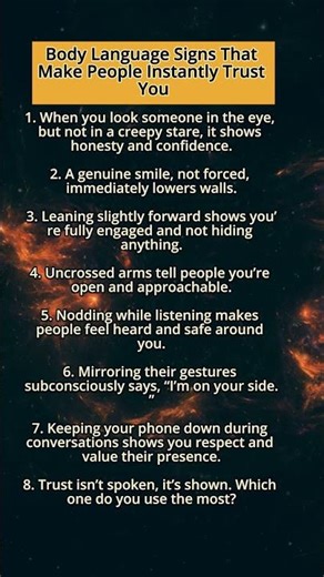 7 Body Language Signs That Instantly Make You Trustworthy