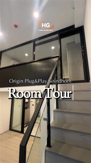 Room Tour - Origin Plug&Play สิริทร by @Home Glass 2003 #กั้นห้อง #livingroom #รีโนเวทคอนโด #ประตูเฟรมบาง #ประตูเลื่อน #รีโนเวทบ้าน