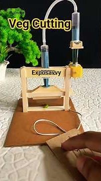 Hydraulic Veg Cutting Machine * DC Motor | Magical Crown Transformation 👑 #dcmotor #Hydraulic #tech