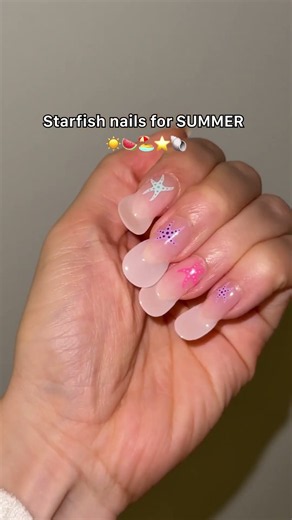 Starfish nails for SUMMER ☀️🍉🏖️⭐️🐚