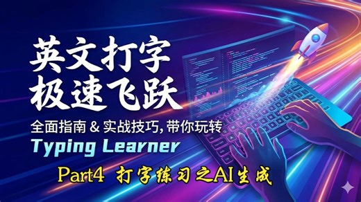 英文打字学习Typing Learner使用指南--打字练习之AI生成