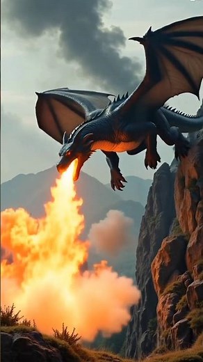 Dragon Breathing Fire from Its Mouth - Epic Fantasy Moment!