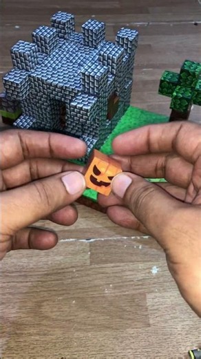 Wow.. I Built a REAL Minecraft Castle with Magnetic Cubes! 🏰🧲 Pixel World Guard Tower #imalidotcom