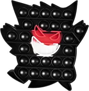 LHAIM Pop It Fidget Toy, Pop Its Bubble Popping Fun, Push Toys for Kids and Adults, Stress Relief for Autism Special, Big Silicone Poppet Toy Gift for Children (Black)