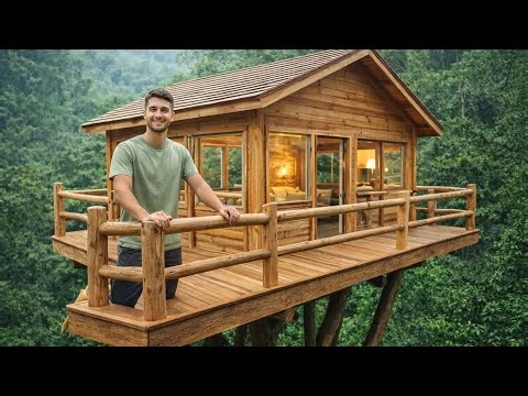 He Built a Luxury Treehouse 50 Feet Above the Ground in the Jungle | USA Adventure Build