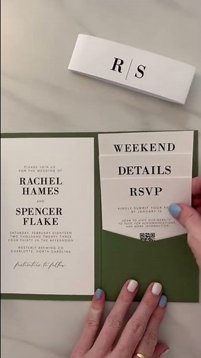 DIY Pocket Folder Wedding Invitations