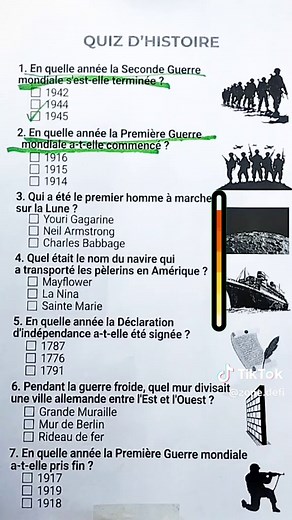 Quiz d'histoire : 7 questions essentielles sur les dates et faits clés