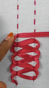 31K views · 106 reactions | Beautiful border line design with ribbon#composite #craft #shortvideo #viewers#Flowers | Dian Embroidery | Facebook