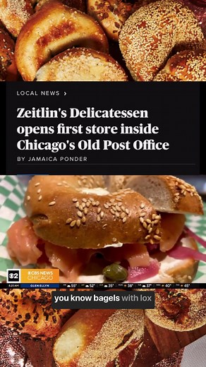 We were featured in @CBSChicago 😱🤗🥯 WEEK 2 at our FIRST store! Let’s go!!! 🔥 stop by the food hall to try our bagels and other deli favorites! We’re located inside the Old Post Office in the Loop! #chicagobagels #zeitlinsdelicatessen #jewishdelichicago #chicagoloop #foodietiktok #chifoodie #chicagoeats