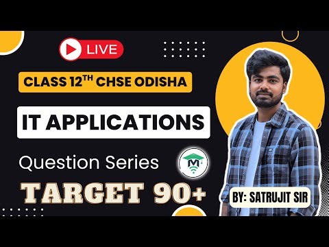 IT Applications Important Questions | Target 90+ Class 12 CHSE Odisha | MatSciOdia