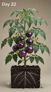 From Seed To Tomato 🍅 | 3D Plant Growth Simulation #timelapse #aicover #tomato #plants #garden
