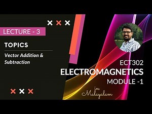 Vector addition & subtraction | Electromagnetics - Module 1 | Lecture 3