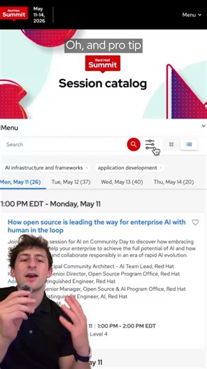 How to build your Red Hat Summit session catalog