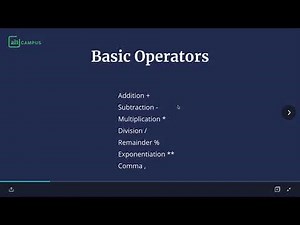 Basic Math Operators
