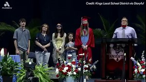 This graduate got an unexpected surprise when her father, who was deployed overseas in the fall, made a special return. | Audacy