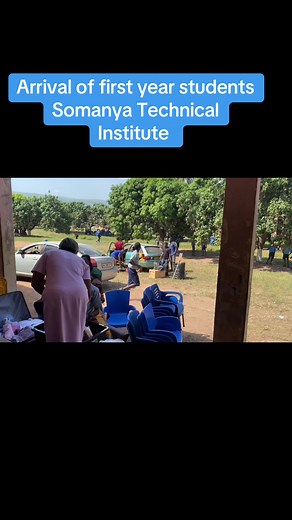 Arrivals at Somanya Technical Institute for New Students