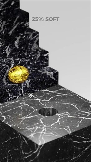 0% Softness vs 100% Softness Golden Egg Comparison #3d #shorts #blender