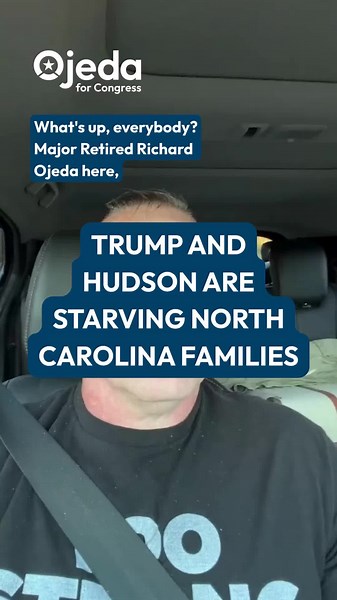 Trump and Richard Hudson are gutting SNAP, cutting off food assistance for 42 million Americans, including tens of thousands of families right here in Guilford and Cumberland counties. They’re willing to starve children, seniors, and veterans just to score political points. That’s not leadership, that’s cruelty. I’m fighting back for the people who keep this country running. If you’re as sick of this cowardice as I am, chip in today so we can flip this seat and make sure no one ever gets used as