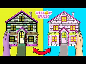 EASY PAPER CRAFT DOLLHOUSE FOR PAPER DOLLS HOW TO MAKE HOUSE DOLL FROM PAPER DIY