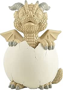 JFSM INC. Beige Baby Happy Dragon Hatchling Collectible Figurine Fantasy Decor Statue