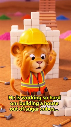 Baby Lion the Construction Worker | WATCH UNTIL HE FAILS! #shorts