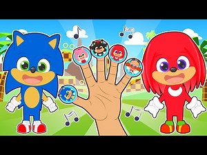 FINGER FAMILY SONG 🎮🎵 With Sonic and his Friends
