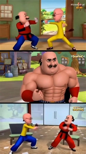 motu ki body Vs Motu ki fighting 💪#shorts #youtube