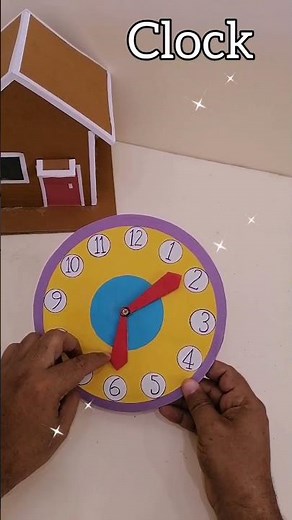 Using Cardboard to make Clocks for elementary School students #craftideas