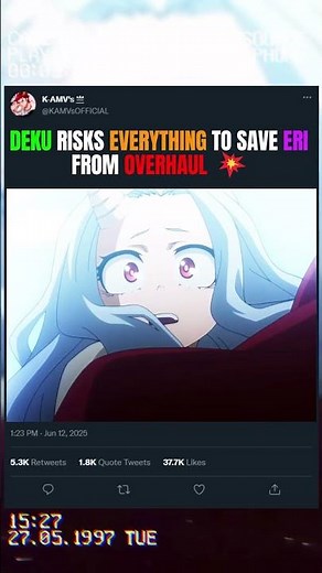 DEKU RISKS EVERYTHING TO SAVE ERI FROM OVERHAUL 💥 | #anime #animeedit #myheroacademia