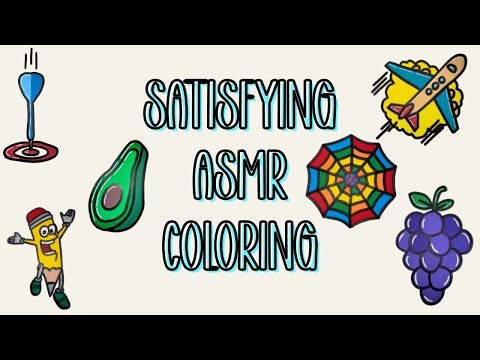 ASMR Coloring 6 Adorable Designs | Relaxing & Satisfying Art Therapy