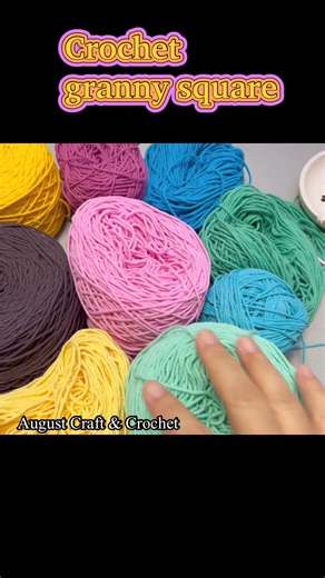 Crochet granny square. #crochet #Crochetbag #augustcraft #handmade #knitting | August Craft