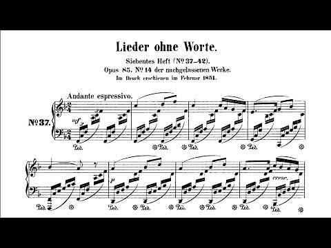 Mendelssohn - Song without Words in F Major, Op. 85, No. 1